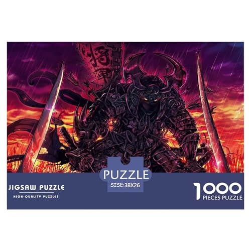 Samurai Katana-Warrior Hölzerne Puzzles Wasserfest 1000 Teile DIY- Puzzle Geschenke Für Erwachsene Unmöglich Herausfordernde Puzzlespiele​ von YTPONBCSTUG