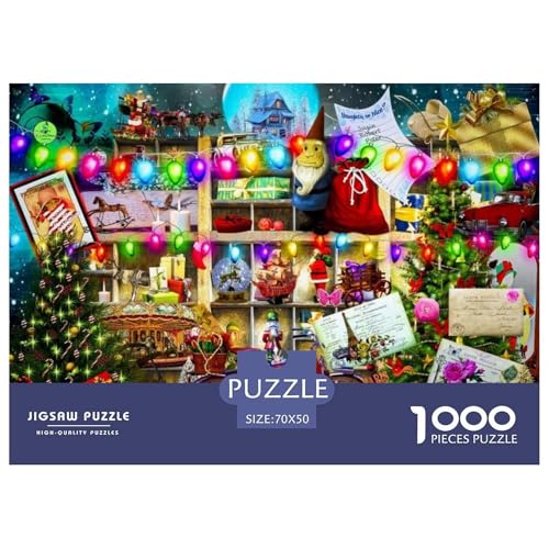 Santa Present Hölzerne Puzzles Wasserfest 1000 Teile DIY- Puzzle Geschenke Für Erwachsene Unmöglich Herausfordernde Puzzlespiele​ von YTPONBCSTUG