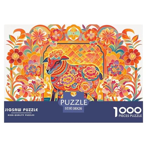 Schafe Hölzerne Puzzles Wasserfest 1000-teiliges Puzzle Für Erwachsene Unmöglich Lernspiele von YTPONBCSTUG