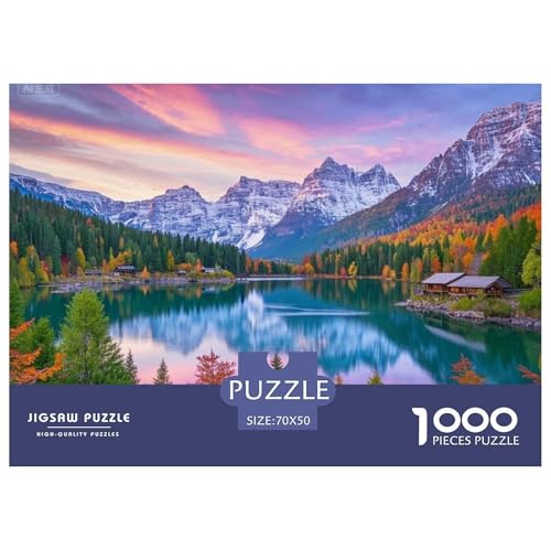 Schneebergsee Hölzerne Puzzles Wasserfest 1000-teiliges Puzzle Für Erwachsene Spaß Lernspiele von YTPONBCSTUG