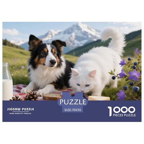 Schweizer Sennenhund und Perserkatze Hölzerne Puzzles Wasserfest 1000 Teile DIY- Puzzle Für Erwachsene Spaß Herausfordernde Puzzlespiele Schweizer Sennenhund und Perserkatze Hölzerne Puzzles Wasserfest 1000 Teile DIY- Puzzle Für Erwachsene Spaß Herausfordernde Puzzlespiele von YTPONBCSTUG