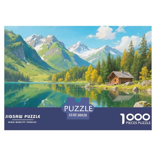 Seelandschaft Hölzerne Puzzles Wasserfest 1000-teiliges Puzzle Geschenke Für Erwachsene Spaß Lernspiele von YTPONBCSTUG
