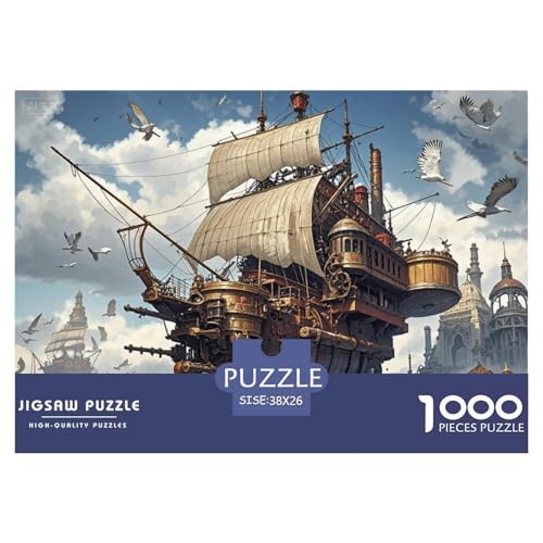 Segelbootpropeller Hölzerne Puzzles Wasserfest 1000 Teile DIY- Puzzle Geschenke Für Erwachsene Spaß Herausfordernde Puzzlespiele von YTPONBCSTUG