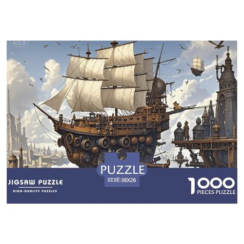 Segelbootpropeller Hölzerne Puzzles Wasserfest 1000-teiliges Puzzle Geschenke Für Erwachsene Spaß Herausfordernde Puzzlespiele von YTPONBCSTUG