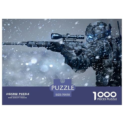 Soldier-Sniper Hölzerne Puzzles Wasserfest 1000-teiliges Puzzle Geschenke Für Erwachsene Unmöglich Puzzle Zur Heimdekoration​ von YTPONBCSTUG