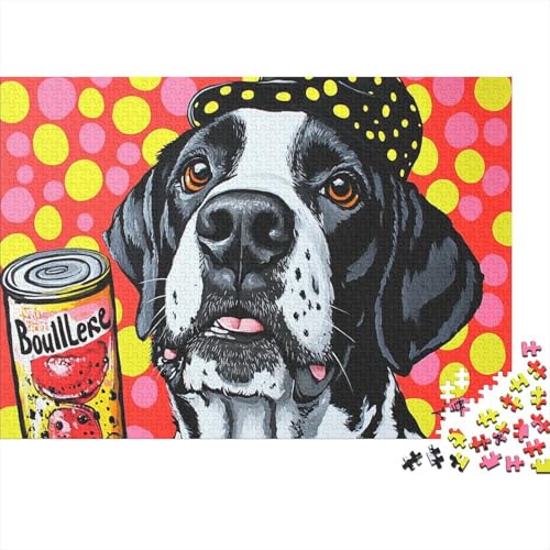Spotted Dalmatian Puzzles Für Erwachsene Pop Art Style 1000 Stück Puzzles Für Erwachsene Herausforderndes Spiel 1000pcs (75x50cm) von YTPONBCSTUG