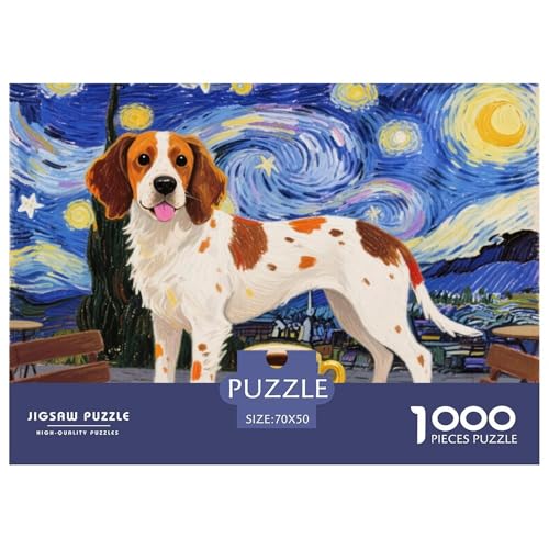 Springer Spaniel Sternennacht Hölzerne Puzzles Wasserfest 1000 Teile DIY- Puzzle Geschenke Für Erwachsene Buntzur Heimdekoration von YTPONBCSTUG