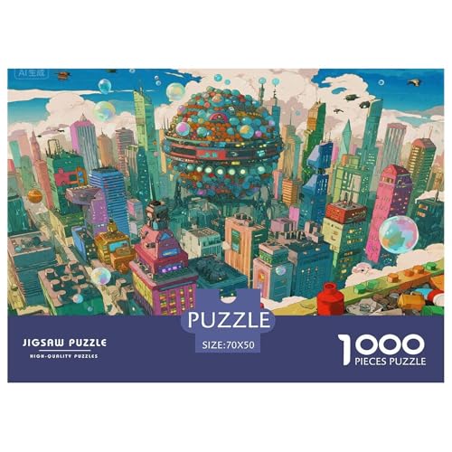 Stadtansicht Hölzerne Puzzles Wasserfest 1000 Teile DIY- Puzzle Geschenke Für Erwachsene Unmöglich Lernspiele von YTPONBCSTUG