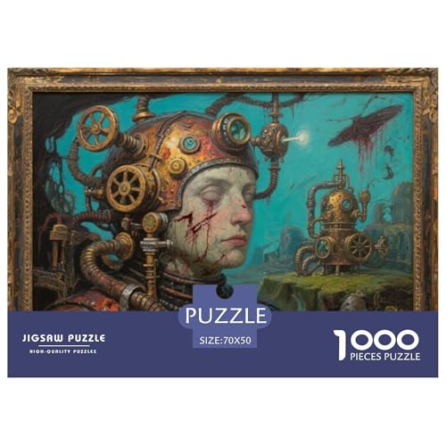 Steampunk-Kunst Hölzerne Puzzles Wasserfest 1000 Teile DIY- Puzzle Für Erwachsene Bunt Lernspiele von YTPONBCSTUG