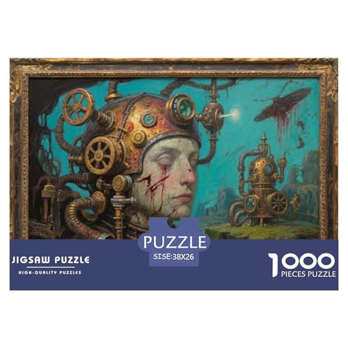 Steampunk-Kunst Hölzerne Puzzles Wasserfest 1000-teiliges Puzzle Geschenke Für Erwachsene Spaß Lernspiele von YTPONBCSTUG