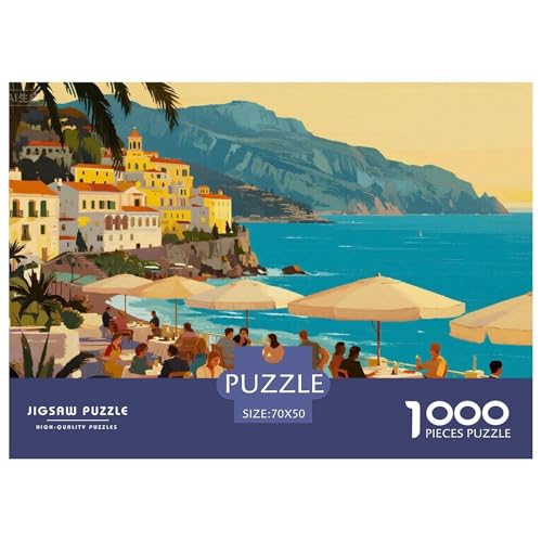 Strandlandschaft Hölzerne Puzzles Wasserfest 1000 Teile DIY- Puzzle Für Erwachsene Spaß Lernspiele von YTPONBCSTUG