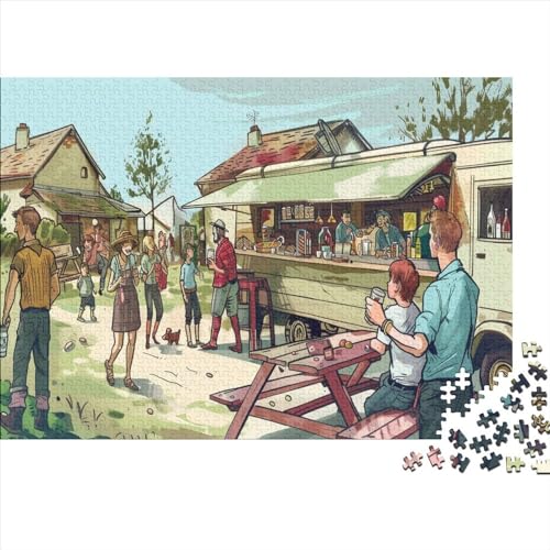 Straßenansicht 1000 Stück Puzzles Für Erwachsene Stress Abbauen Familien-Puzzlespiel 1000-teiliges Puzzle Gebäude Landschaften Lernspiel Spielzeug Geschenk 1000pcs (75x50cm) von YTPONBCSTUG