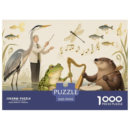 Sumpfsymphonie Hölzerne Puzzles Wasserfest 1000 Teile DIY- Puzzle Geschenke Für Erwachsene Herausfordernd Und Knifflig Lernspiele von YTPONBCSTUG