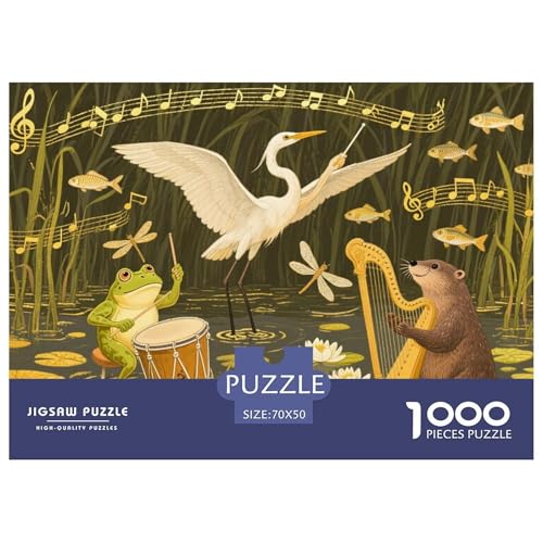 Sumpfsymphonie Hölzerne Puzzles Wasserfest 1000 Teile DIY- Puzzle Geschenke Für Erwachsene Unmöglich Lernspiele von YTPONBCSTUG