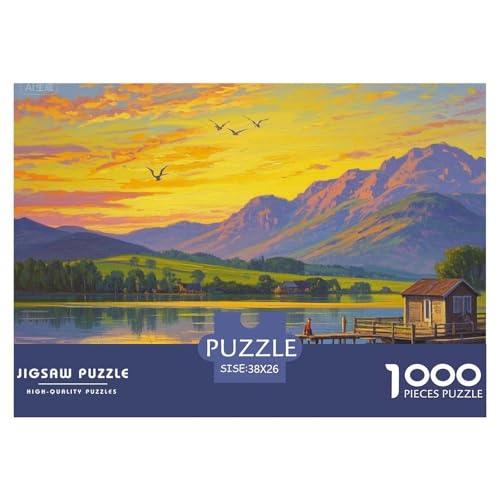 Sunset Hölzerne Puzzles Wasserfest 1000 Teile DIY- Puzzle Für Erwachsene Spaß Lernspiele von YTPONBCSTUG