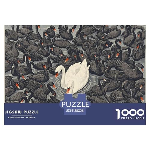 Swan Hölzerne Puzzles Wasserfest 1000 Teile DIY- Puzzle Für Erwachsene Unmöglich Lernspiele von YTPONBCSTUG