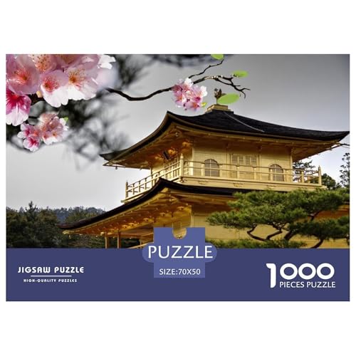 Temple,Pagoda Hölzerne Puzzles Wasserfest 1000-teiliges Puzzle Für Erwachsene Spaß Lernspiele​ von YTPONBCSTUG
