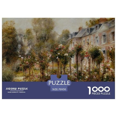 The Rose Garden at Wargemont Hölzerne Puzzles Wasserfest 1000-teiliges Puzzle Für Erwachsene Unmöglichzur Heimdekoration von YTPONBCSTUG