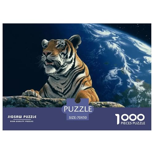 Tiger Hölzerne Puzzles Wasserfest 1000 Teile DIY- Puzzle Geschenke Für Erwachsene Bunt Herausfordernde Puzzlespiele​ von YTPONBCSTUG