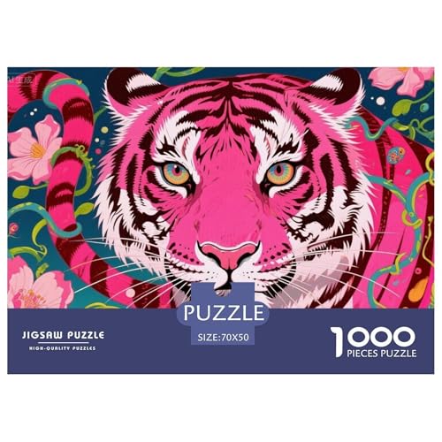 Tiger Hölzerne Puzzles Wasserfest 1000 Teile DIY- Puzzle Geschenke Für Erwachsene Spaß Herausfordernde Puzzlespiele von YTPONBCSTUG