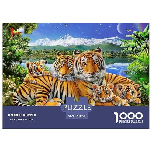 Tiger Hölzerne Puzzles Wasserfest 1000-teiliges Puzzle Für Erwachsene Herausfordernd Und Knifflig Lernspiele​ von YTPONBCSTUG