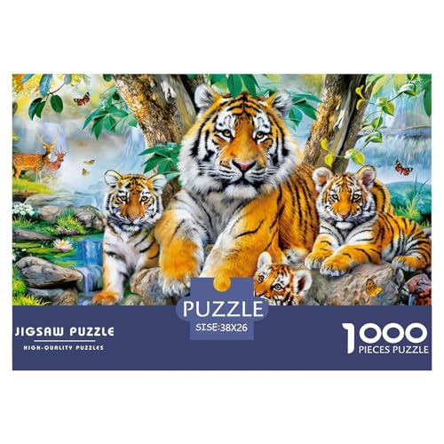 Tiger Hölzerne Puzzles Wasserfest 1000-teiliges Puzzle Geschenke Für Erwachsene Bunt Lernspiele​ von YTPONBCSTUG