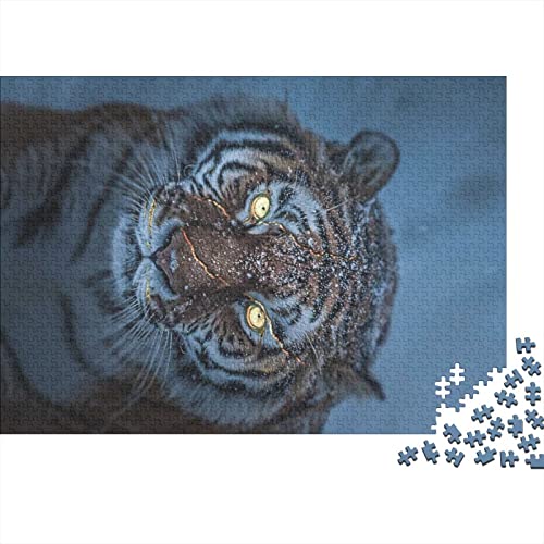 Tiger Puzzle 1000 Teile Erwachsene Tier Wildtiere Puzzles Für Erwachsene Lernspiel Herausforderungsspielzeug 1000-teilige Puzzles Für Erwachsene 1000pcs (75x50cm) von YTPONBCSTUG