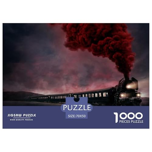 Train-Cloud,Automotive-Lighting Hölzerne Puzzles Wasserfest 1000-teiliges Puzzle Für Erwachsene Unmöglich Herausfordernde Puzzlespiele​ von YTPONBCSTUG