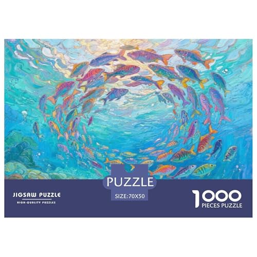 Tropische Fische Hölzerne Puzzles Wasserfest 1000 Teile DIY- Puzzle Für Erwachsene Herausfordernd Und Knifflig Lernspiele von YTPONBCSTUG