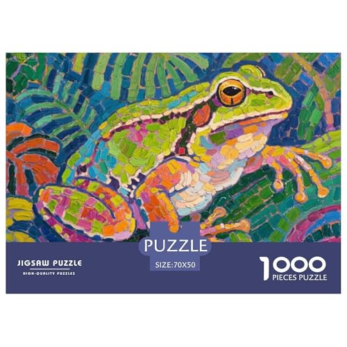 Tropischer Frosch Hölzerne Puzzles Wasserfest 1000-teiliges Puzzle Für Erwachsene Herausfordernd Und Knifflig Lernspiele von YTPONBCSTUG