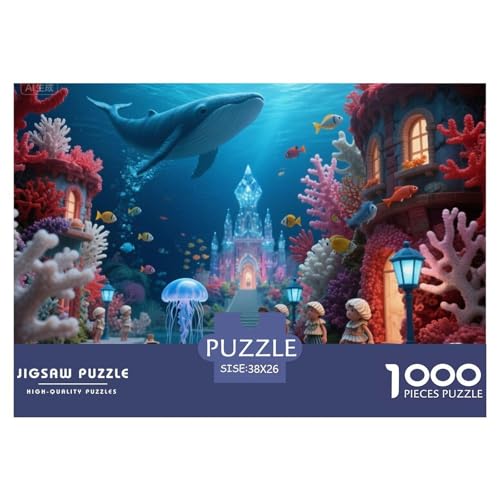 Unterwasserwelt Hölzerne Puzzles Wasserfest 1000 Teile DIY- Puzzle Geschenke Für Erwachsene Bunt Lernspiele von YTPONBCSTUG