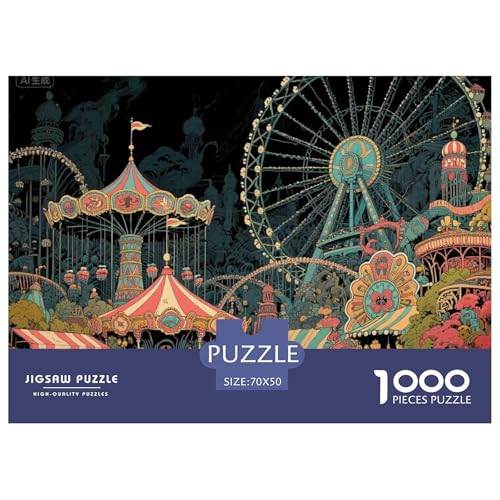Vergnügungspark Hölzerne Puzzles Wasserfest 1000 Teile DIY- Puzzle Für Erwachsene Spaß Herausfordernde Puzzlespiele von YTPONBCSTUG