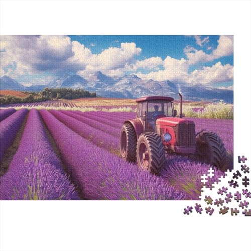 Vintage Tractors Puzzle 1000 Teile Erwachsene Summer Lavender Puzzles Für Erwachsene Lernspiel Herausforderungsspielzeug 1000-teilige Puzzles Für Erwachsene 1000pcs (75x50cm) von YTPONBCSTUG