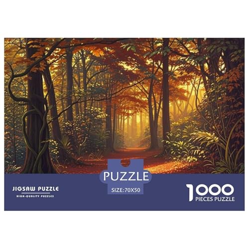 Wald Hölzerne Puzzles Wasserfest 1000-teiliges Puzzle Für Erwachsene Spaß Lernspiele von YTPONBCSTUG
