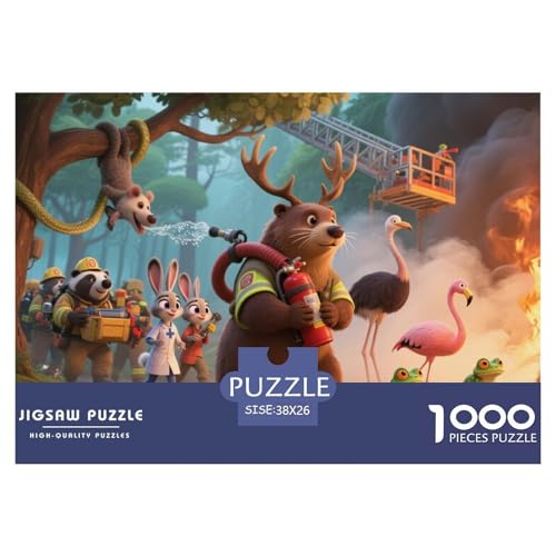 Waldfeuerwehr Hölzerne Puzzles Wasserfest 1000 Teile DIY- Puzzle Geschenke Für Erwachsene Herausfordernd Und Knifflig Lernspiele von YTPONBCSTUG