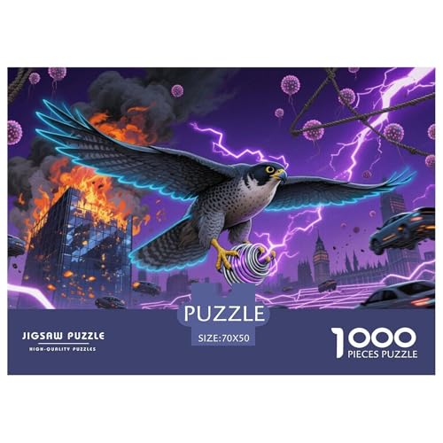 Wanderfalke Hölzerne Puzzles Wasserfest 1000-teiliges Puzzle Geschenke Für Erwachsene Spaß Herausfordernde Puzzlespiele von YTPONBCSTUG