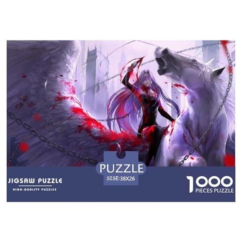 White Horse Beauty Hölzerne Puzzles Wasserfest 1000 Teile DIY- Puzzle Geschenke Für Erwachsene Bunt Herausfordernde Puzzlespiele​ von YTPONBCSTUG