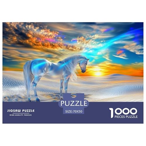 White Horses Hölzerne Puzzles Wasserfest 1000-teiliges Puzzle Für Erwachsene Spaß Lernspiele​ von YTPONBCSTUG