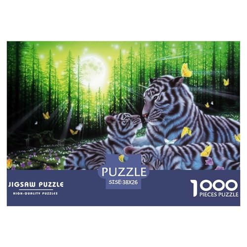 White Tiger Hölzerne Puzzles Wasserfest 1000 Teile DIY- Puzzle Geschenke Für Erwachsene Bunt Puzzle Zur Heimdekoration​ von YTPONBCSTUG