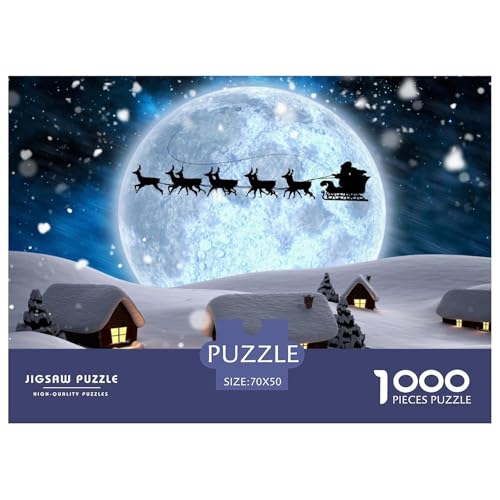 Winter-Santa Claus Hölzerne Puzzles Wasserfest 1000-teiliges Puzzle Geschenke Für Erwachsene Bunt Lernspiele​ von YTPONBCSTUG