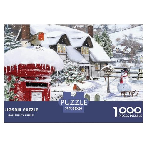 Winter Snow Hölzerne Puzzles Wasserfest 1000-teiliges Puzzle Für Erwachsene Herausfordernd Und Knifflig Herausfordernde Puzzlespiele​ von YTPONBCSTUG