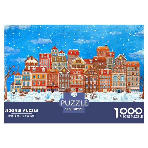 Winter Snow Hölzerne Puzzles Wasserfest 1000-teiliges Puzzle Für Erwachsene Spaß Lernspiele​ von YTPONBCSTUG