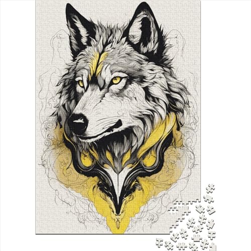 Wolf 1000 Stück Puzzles Für Erwachsene-Tier Wildtiere Puzzles Für Erwachsene 1000 DIY Puzzle Spielzeug Für Dekorative Malerei 1000pcs (75x50cm) von YTPONBCSTUG