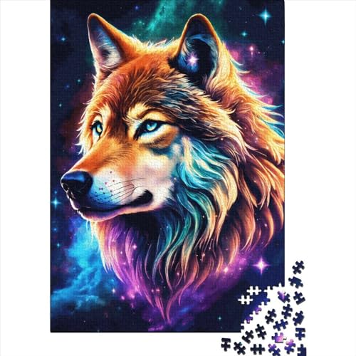 Wolf Puzzle,1000 Teile Puzzle Tier Wildtiere,Erwachsene Puzzlespiel,Weihnachts-/Neujahrsgeschenk,Puzzle-Spielzeug Für Dekorative Malerei 1000pcs (75x50cm) von YTPONBCSTUG