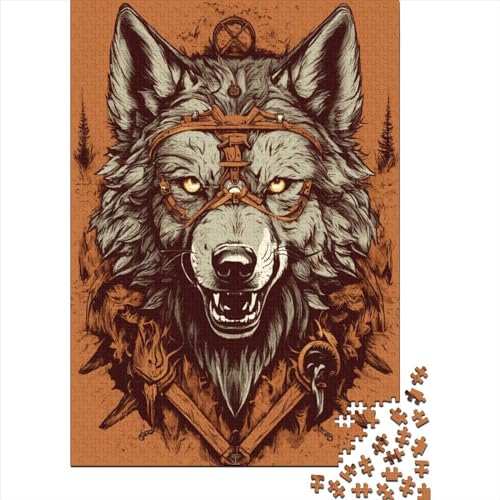 Wolf Puzzles 1000 Stück Tier Wildtiere Puzzles Für Erwachsene Lernen Lernspielzeug Weihnachten Geburtstag Geschenke 1000pcs (75x50cm) von YTPONBCSTUG