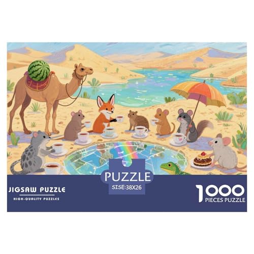 Wüstenoase Hölzerne Puzzles Wasserfest 1000-teiliges Puzzle Für Erwachsene Unmöglich Lernspiele von YTPONBCSTUG