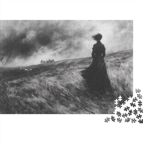 Wuthering Heights Moors 1000 Stück Puzzles Für Erwachsene, Familienspaß Thema Puzzlespiele 1000 Stück Für Erwachsene Geschenke 1000pcs (75x50cm) von YTPONBCSTUG