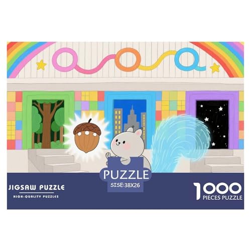 York Minster Eichhörnchen Hölzerne Puzzles Wasserfest 1000 Teile DIY- Puzzle Geschenke Für Erwachsene Unmöglich Herausfordernde Puzzlespiele von YTPONBCSTUG