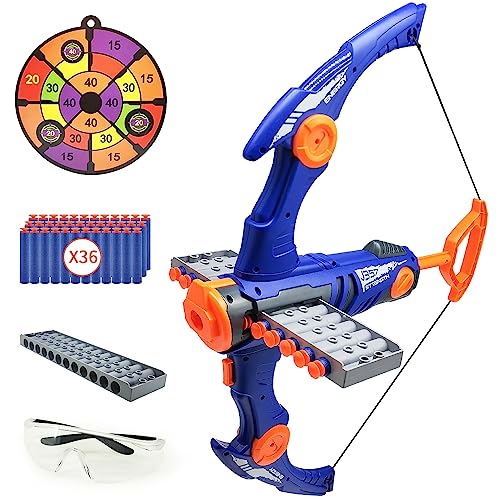 YTSWELE Pfeil und Bogen Set für Kinder kompatibel mit Nerf Gun Kugeln, 12-Dart Clip Shot Schaumstoffkugel Spielzeug Bogenschießen Set mit 36 Schaumstoffpfeilen für Jungen und Mädchen Kinder Geschenke YTSWELE Pfeil und Bogen Set für Kinder kompatibel mit Nerf Gun Kugeln, 12-Dart Clip Shot Schaumstoffkugel Spielzeug Bogenschießen Set mit 36 Schaumstoffpfeilen für Jungen und Mädchen Kinder Geschenke von YTSWELE