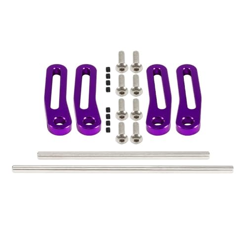 Modulare Aluminium vordere und hintere Bullenstangen Stoßfänger Upgrade -Teile kompatibel mit 1 10 -Skala RC Crawler Rigs Power Wagon Modellzubehör(Purple Set) von YTrBXZ